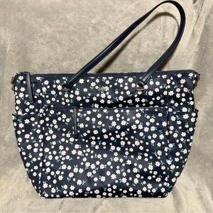 Kate Spade Jae Diaper Bag, Women Tote New Navy / Floral 11.8" h X 18.5"w × 6.9"